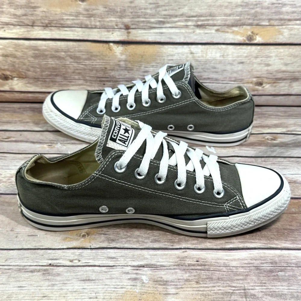 Converse All Start Chuck Taylor Olive Green Low Top Unisex Sneakers W9/M7